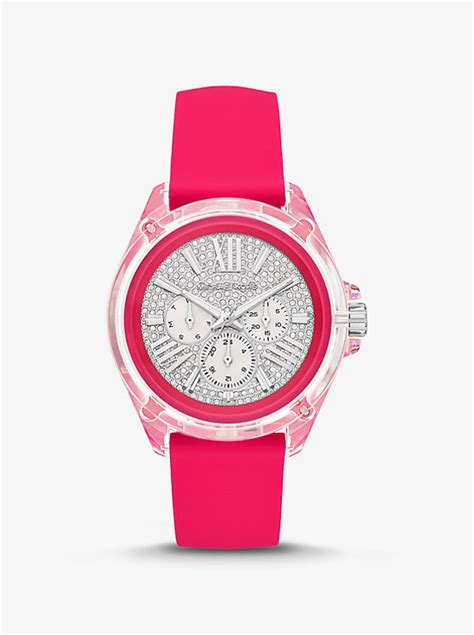 serting michael kors wren pavé neon watch|michael kors watch change date.